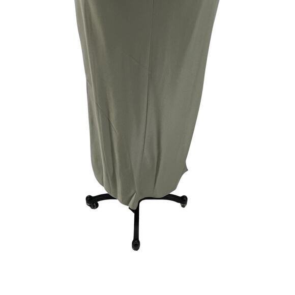 BHLDN Cali Satin Cowl-Neck Midi Slip Dress Moss Green Size US 4 - Picture 11 of 16